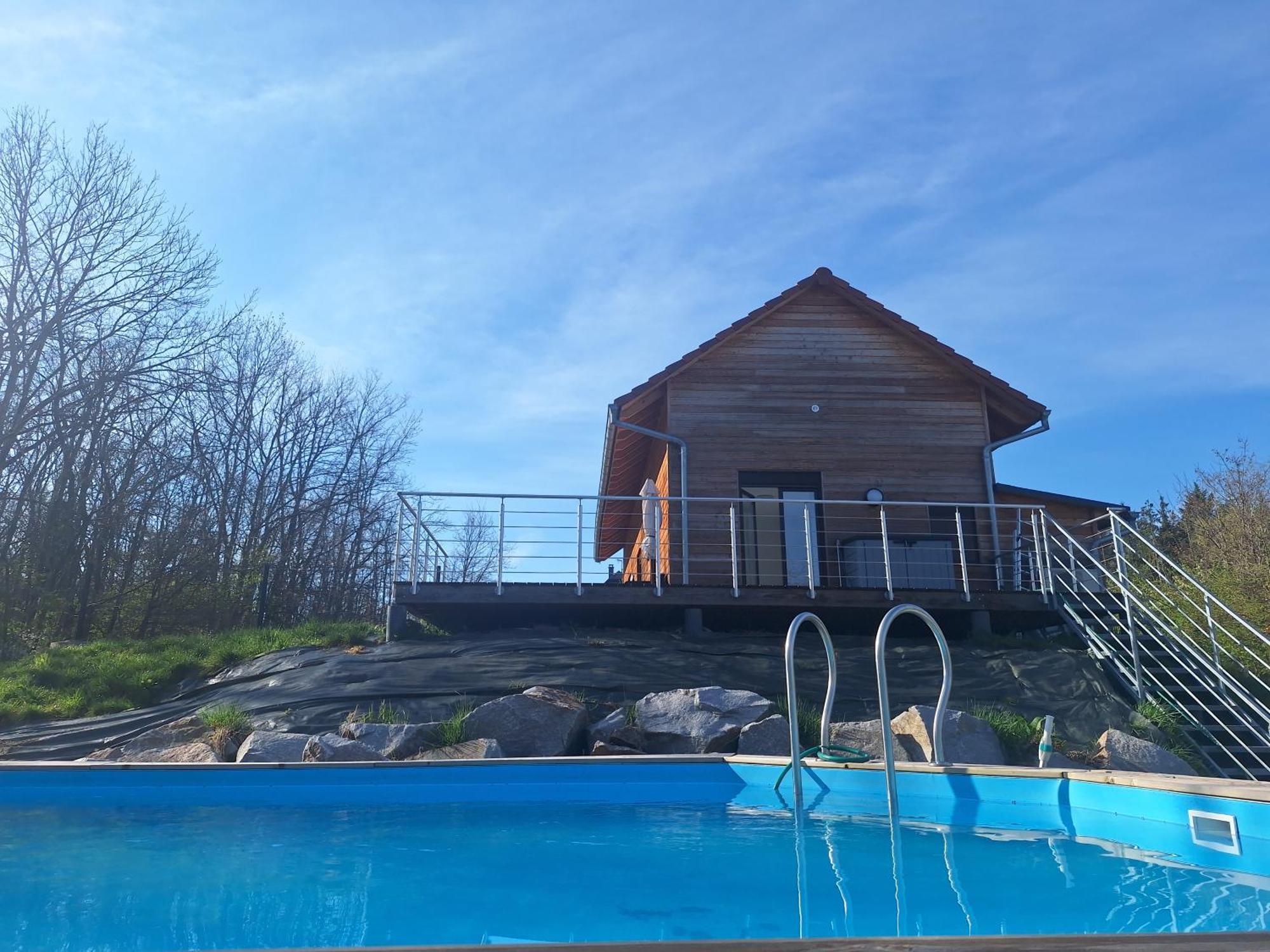 Le Chalet Avec Piscine - Оберне Экстерьер фото