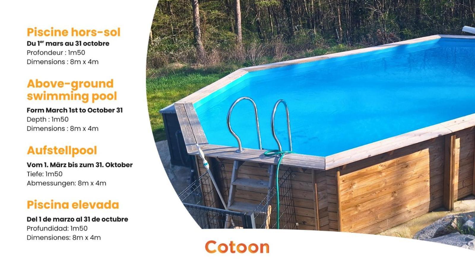 Le Chalet Avec Piscine - Оберне Экстерьер фото
